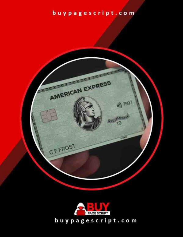 3 AMEX GREEN CC/CVV - $10,000-$30,000 - FRESH