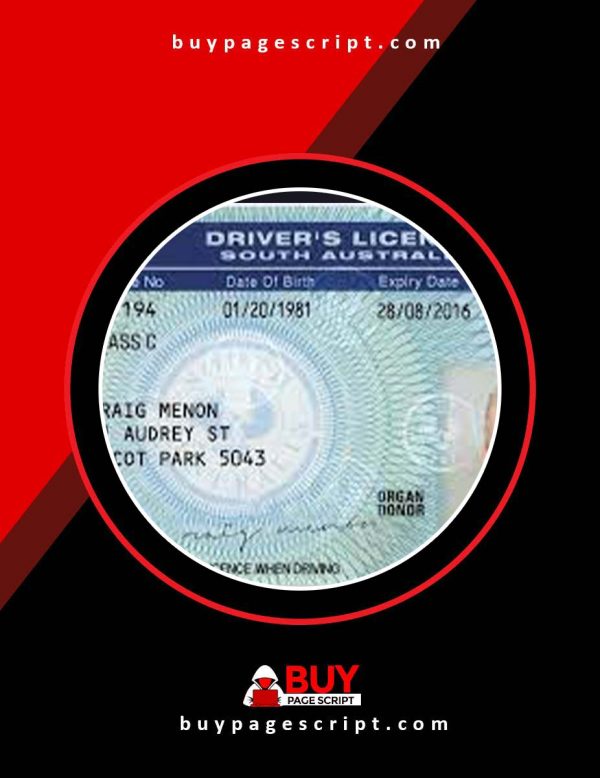 Australian Drivers License DL Scan