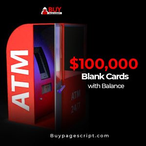 $100000 Blank ATM card with pins for cashout